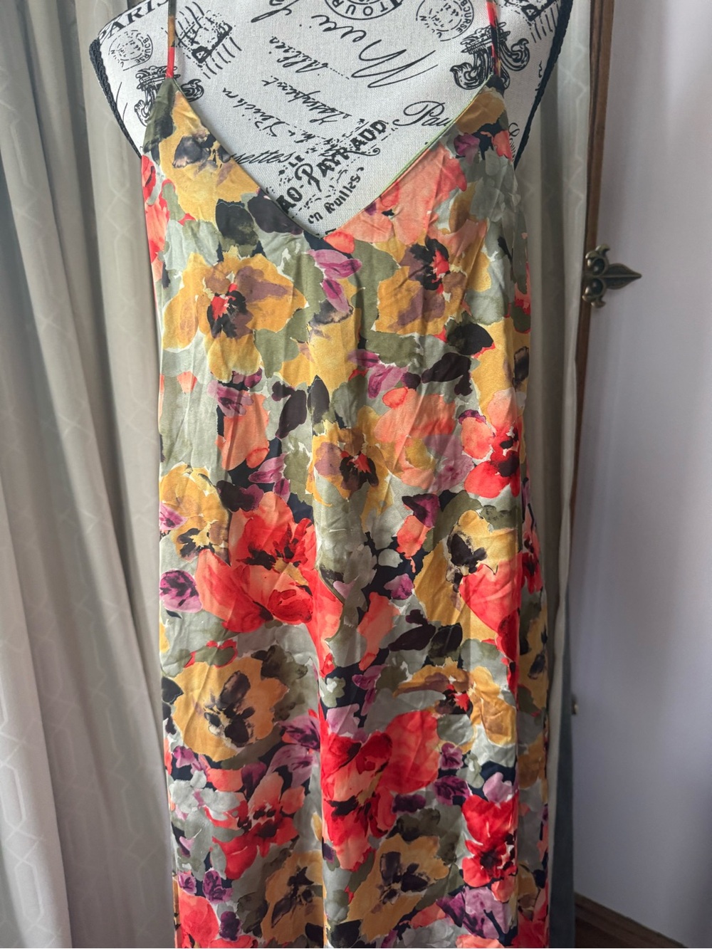 Tahari Floral Slip Maxi Floral Dress